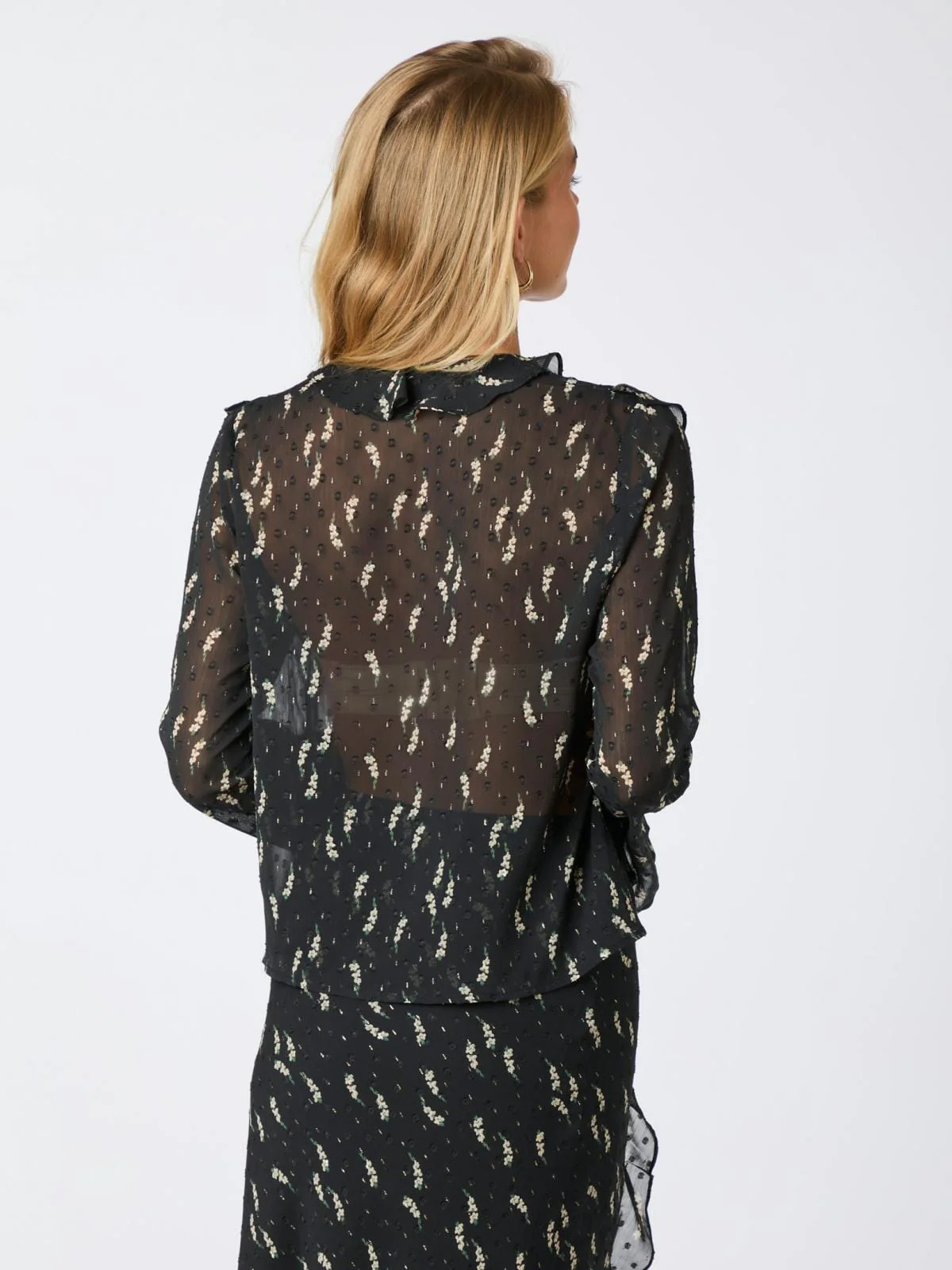 Neo Noir Carola Flower Branch Blouse