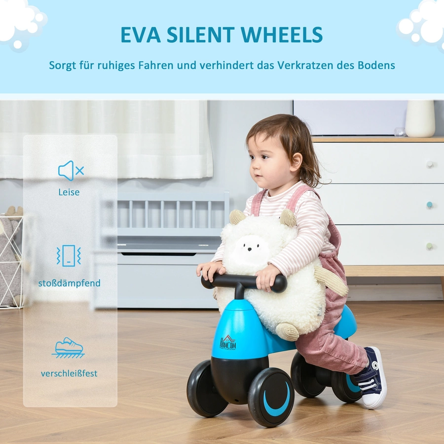 HOMCOM Rutschauto blau und schwarz