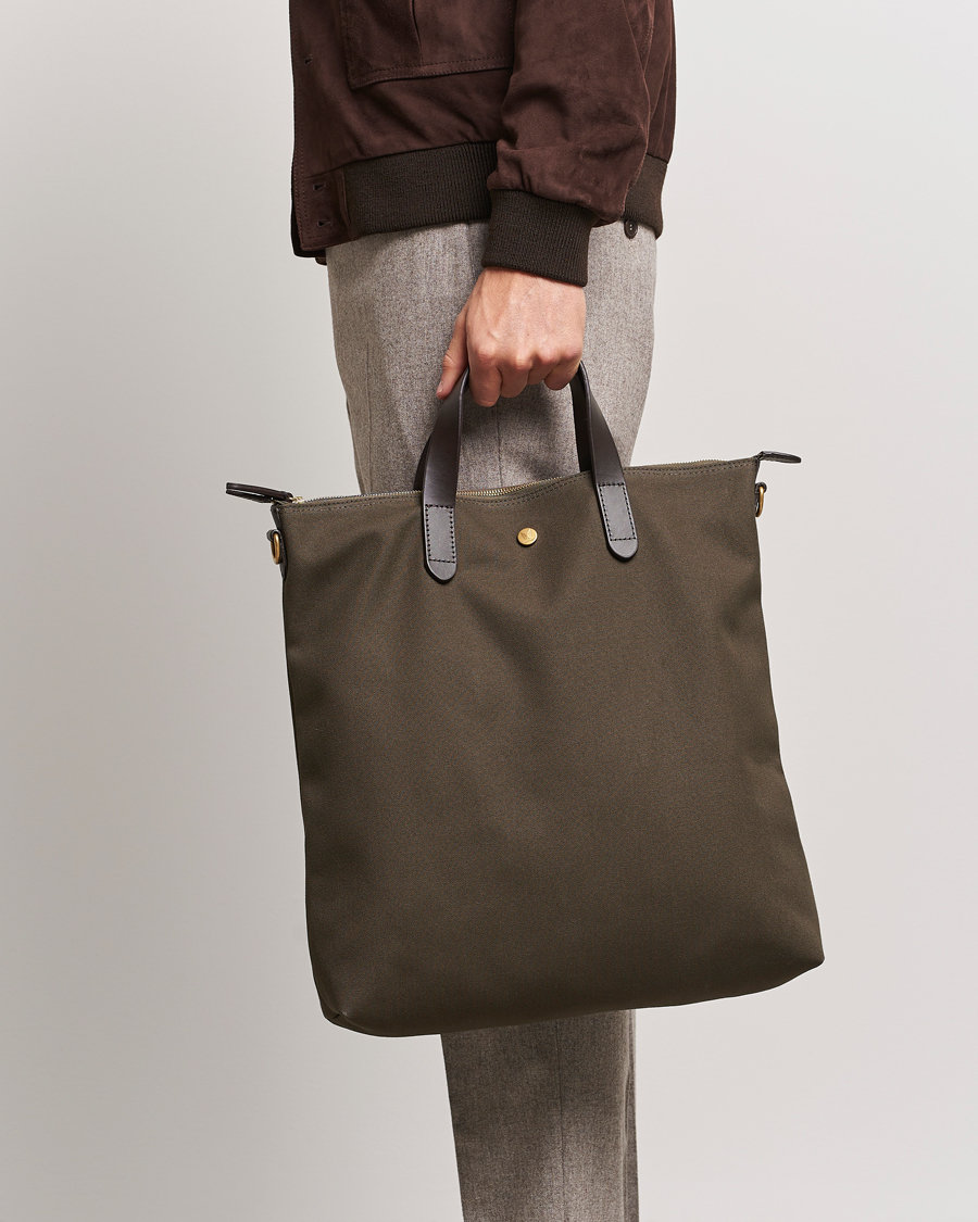 Mismo M/S Canvas Shopper Army/Dark Brown