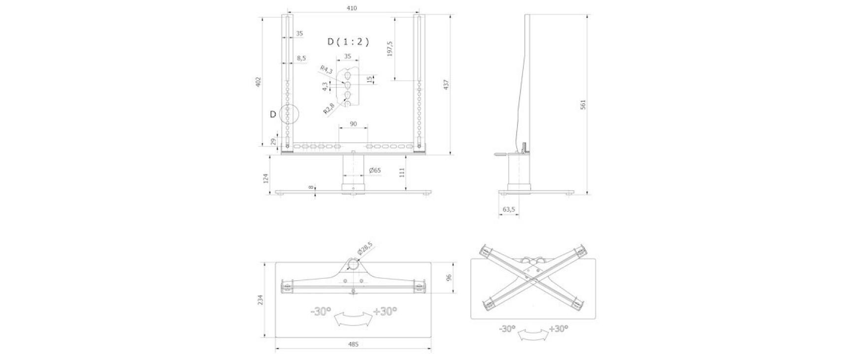 Standfuss 1114 SchwarzTischständer