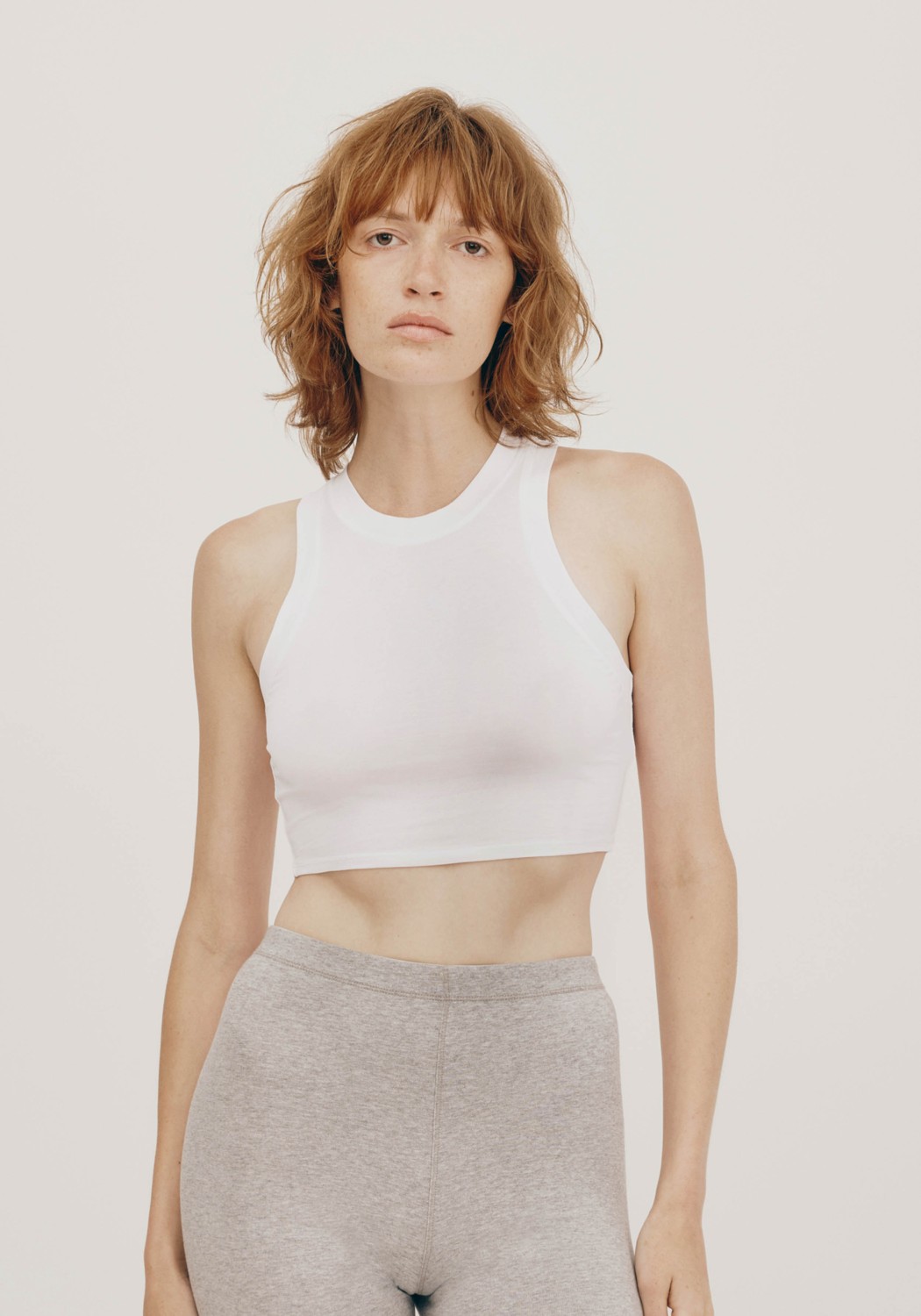 Organic Basics Crop Tank Top Core White