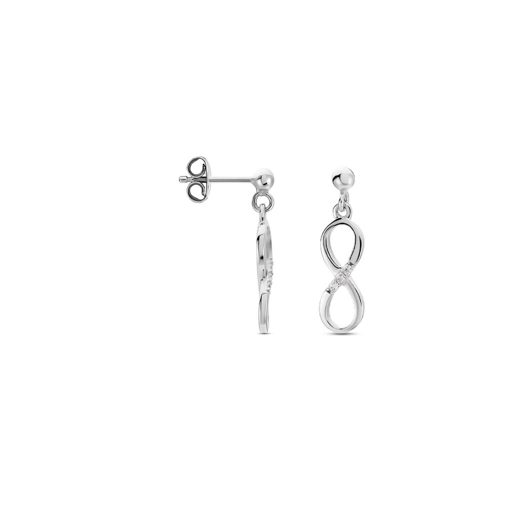 Boucles D'oreilles Pendantes Nohemi Argent Blanc Oxyde De Zirconium