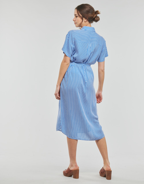 Vero Moda - VMBUMPY SS CALF SHIRT DRESS NOOS - Bleu Blc
