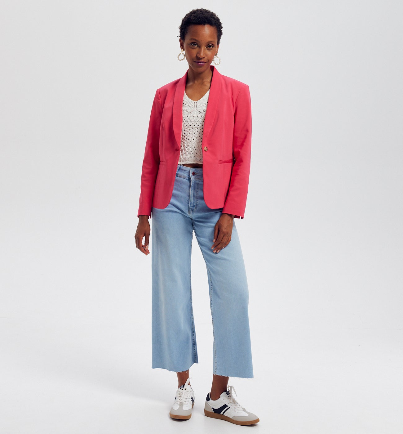 Veste de tailleur unie Femme - Rose