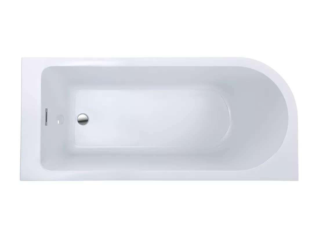 Baignoire d'angle - 240L - 170 x 75 x 58 cm - Blanche - Angle droit - ANIKA