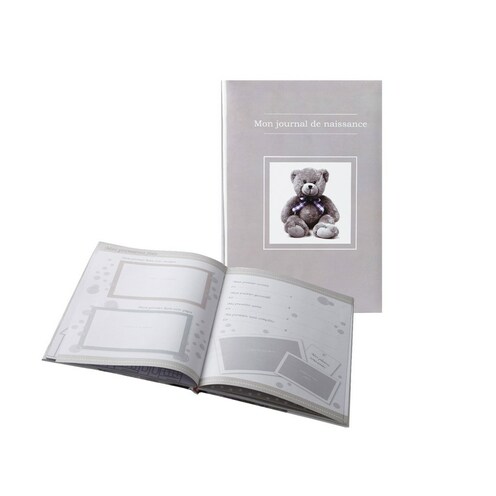 Mon journal de naissance Ourson Little Bear taupe - DOMIVA