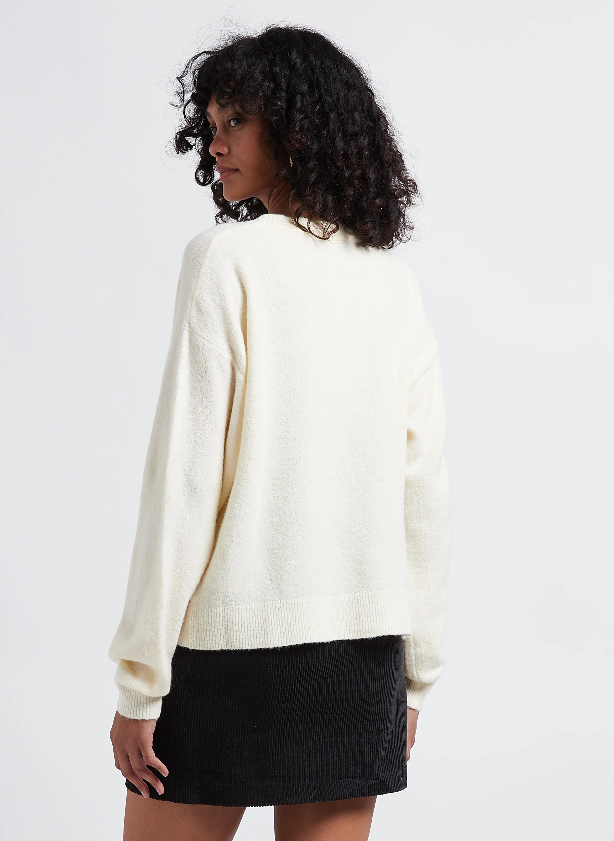 DAMSVILLE - Gilet col rond boutonné | Beige