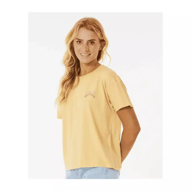 Teeshirt femme RIPCURL Riptide Relaxed Tee Washed Yellow S