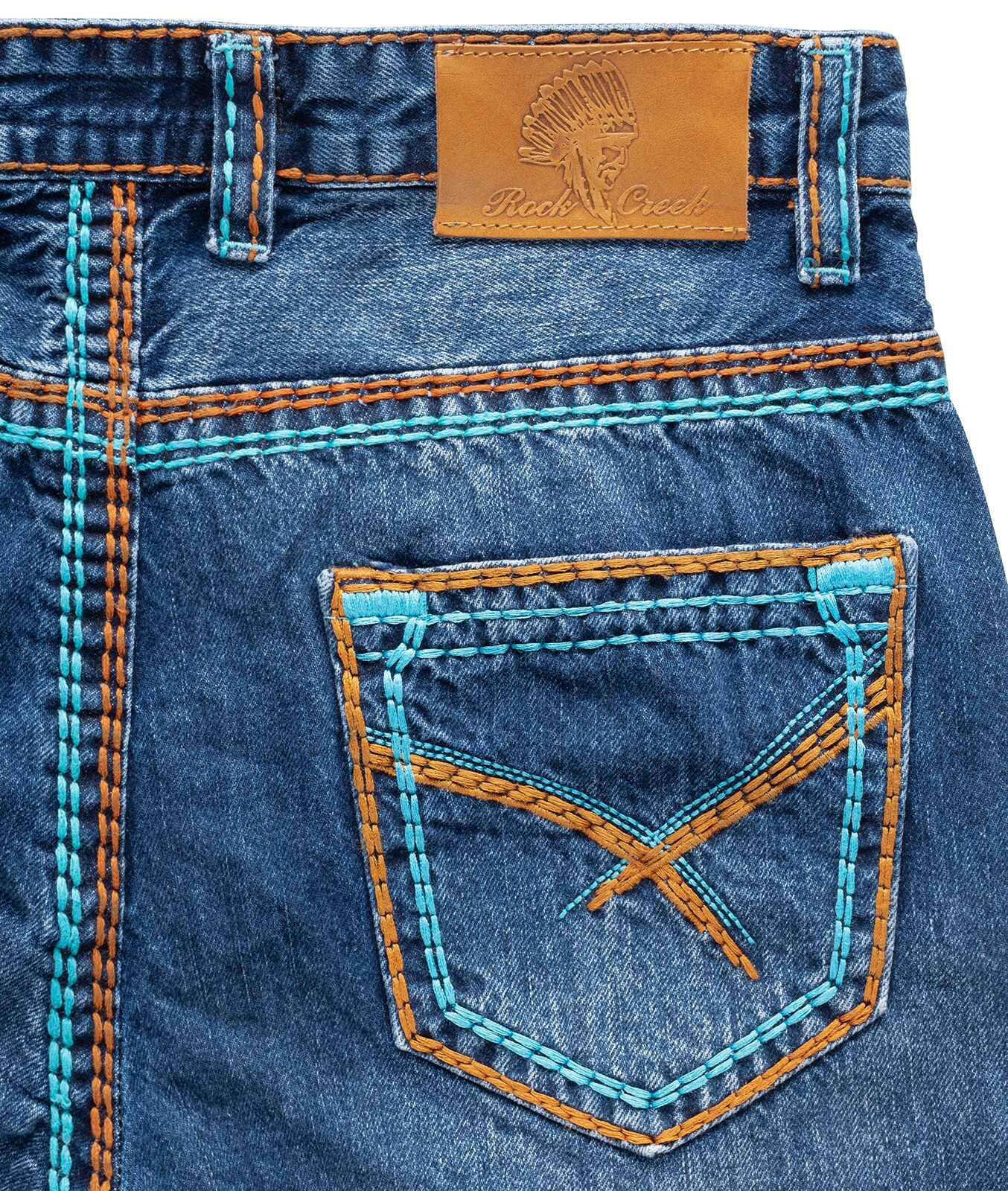Rock Creek Jeans Comfort Fit dicke Nähte Loose Fit