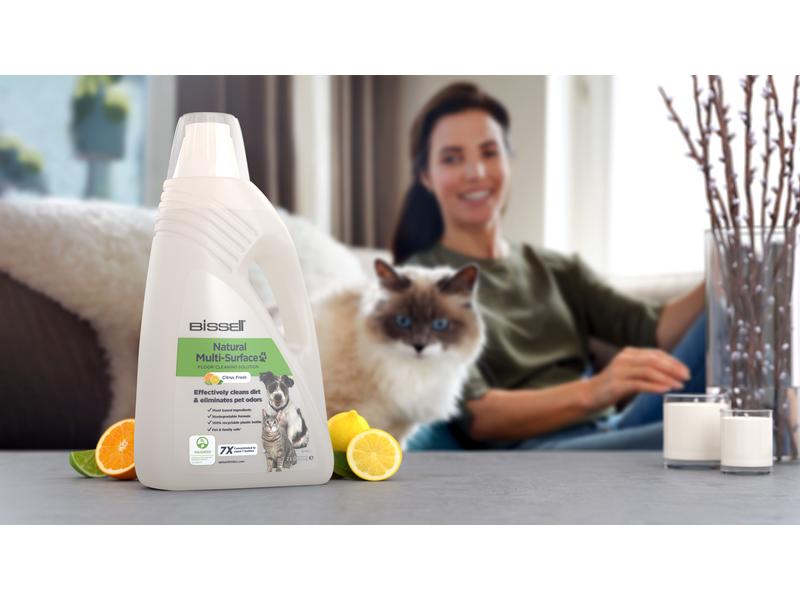 BISSELL Bodenreiniger Natural Multi-Surface Pet 2 l Pet-Reinigungsmittel für harte Oberflächen