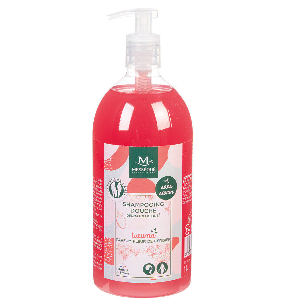 Gel douche shampooing tucuma parfum fleur de cerisier Mességué