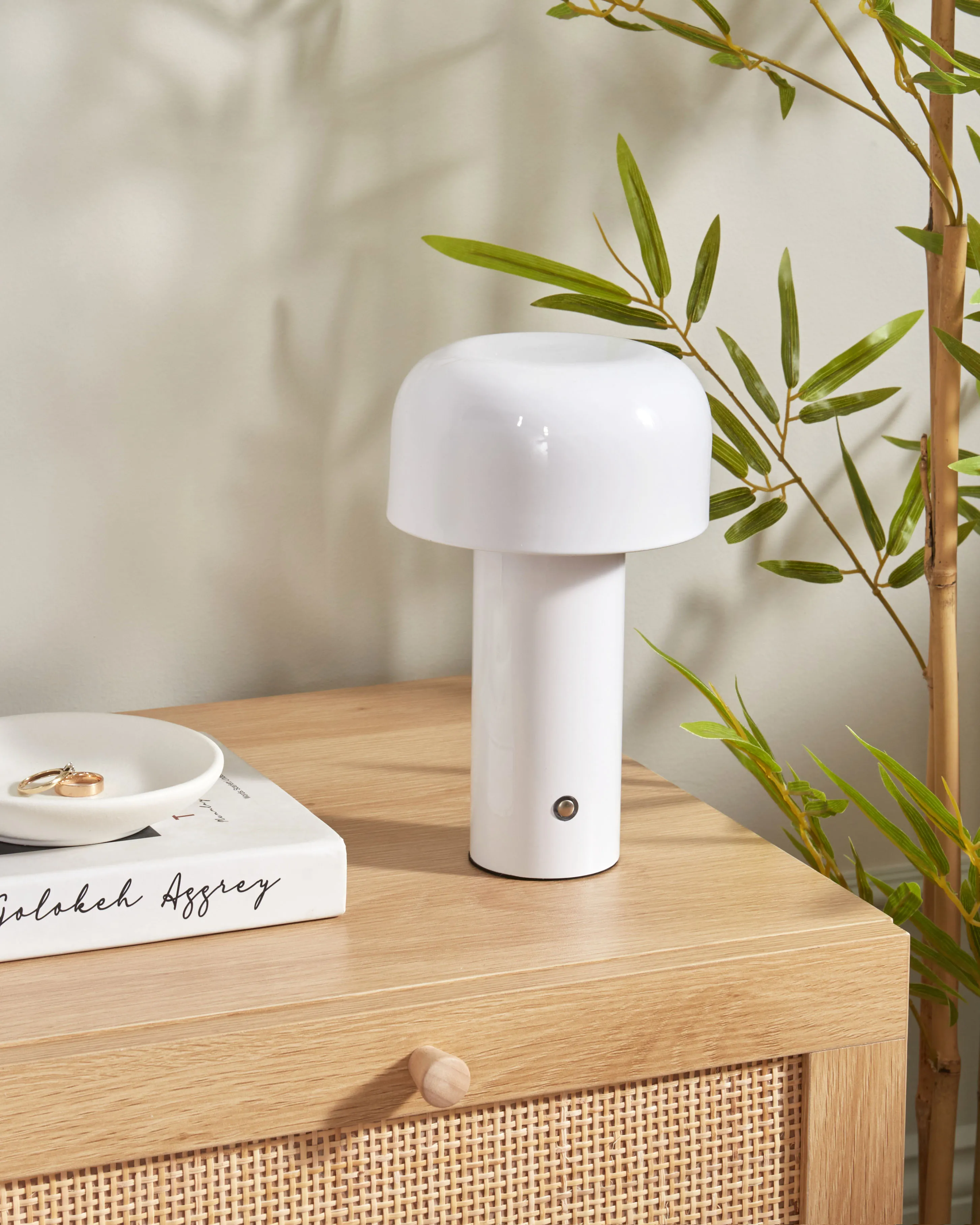 LED draadloze tafellamp BESOS met dimmer Metaal Wit