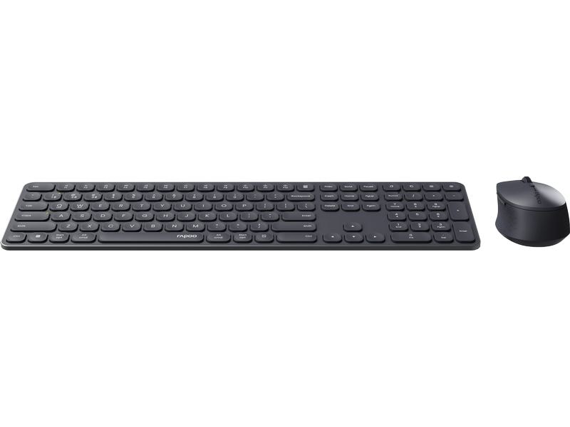 Rapoo Tastatur-Maus-Set 9810M ultraslim Kabelloses Desktop-Set mit Bluetooth 5.0