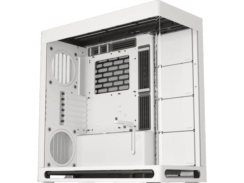 HAVN PC-Gehäuse HS 420 Weiss Modulares Midi-Tower-Gehäuse mit vertikalem GPU-Mount und grosszügigem Airflow-Design
