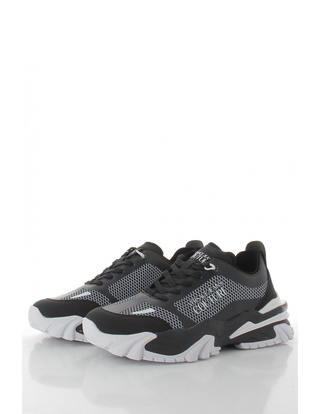 versace Baskets de ville homme new trail trek noir/blanc
