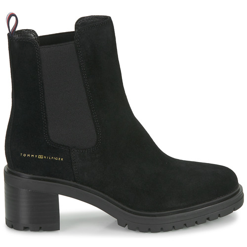 Tommy Hilfiger - ESSENTIAL MIDHEEL SUEDE BOOTIE - Noir