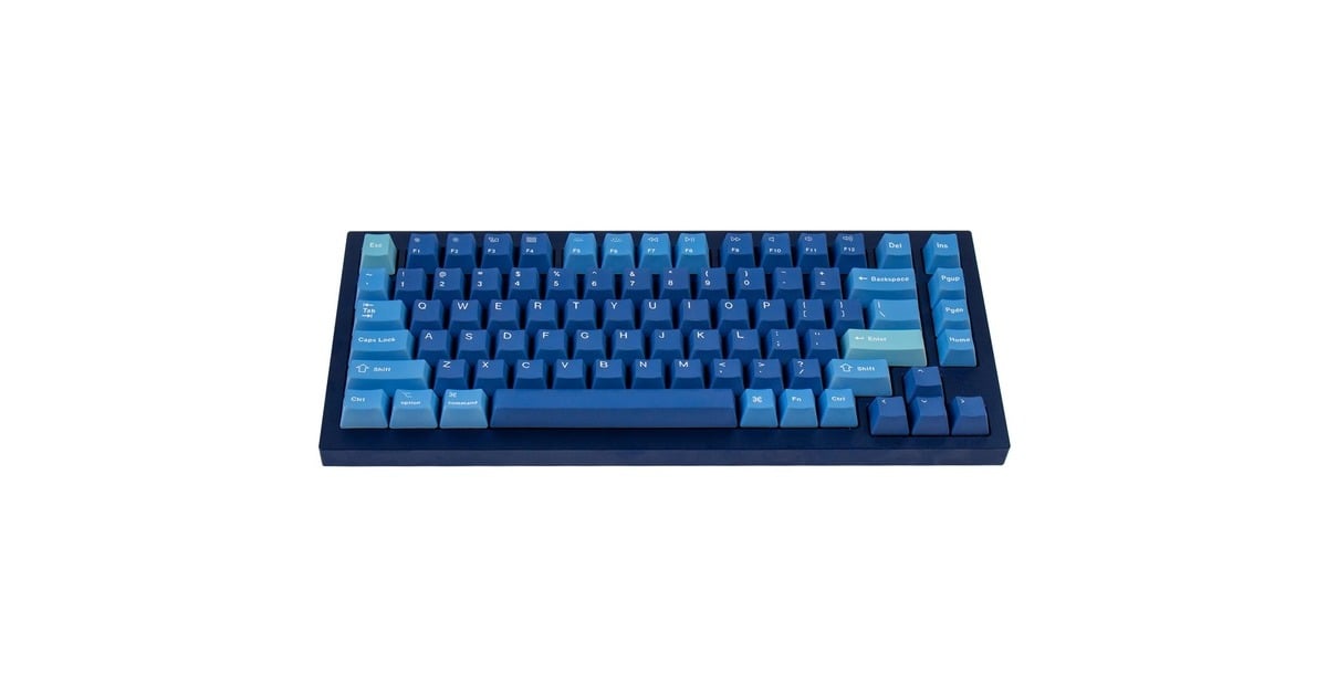 KeychronOEM Dye-Sub PBT Full Keycap-Set - Ocean keycaps  (Donkerblauw/lichtblauw, 137 Stuks, US-Layout (ANSI))