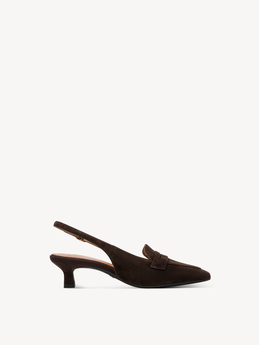 Leren Slingpumps - bruin