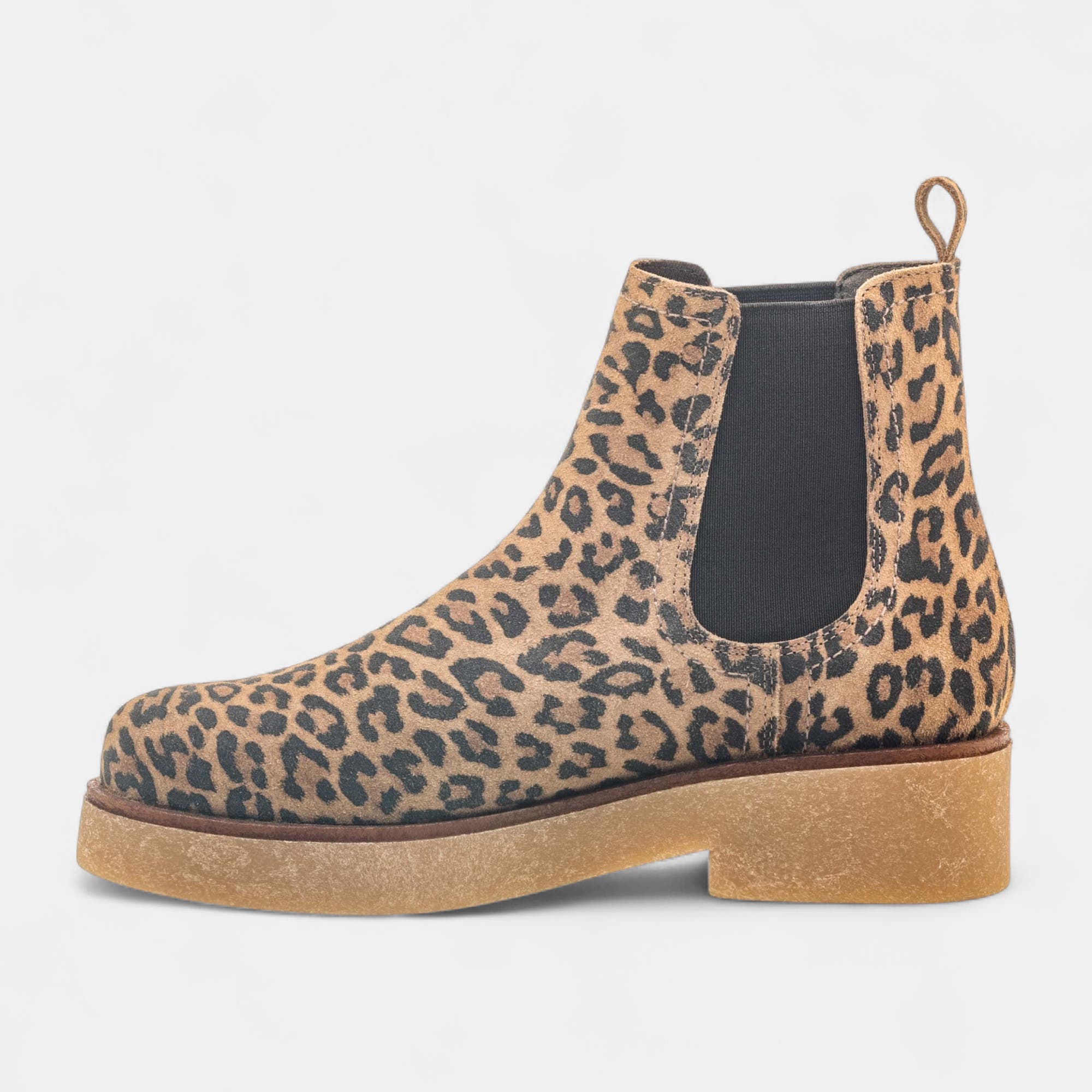 Boots chelsea Femme en cuir cognac