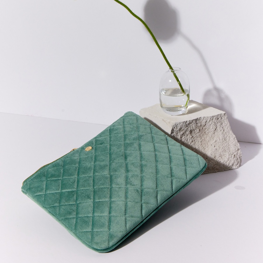 Fan Palm Mint Green Clutch