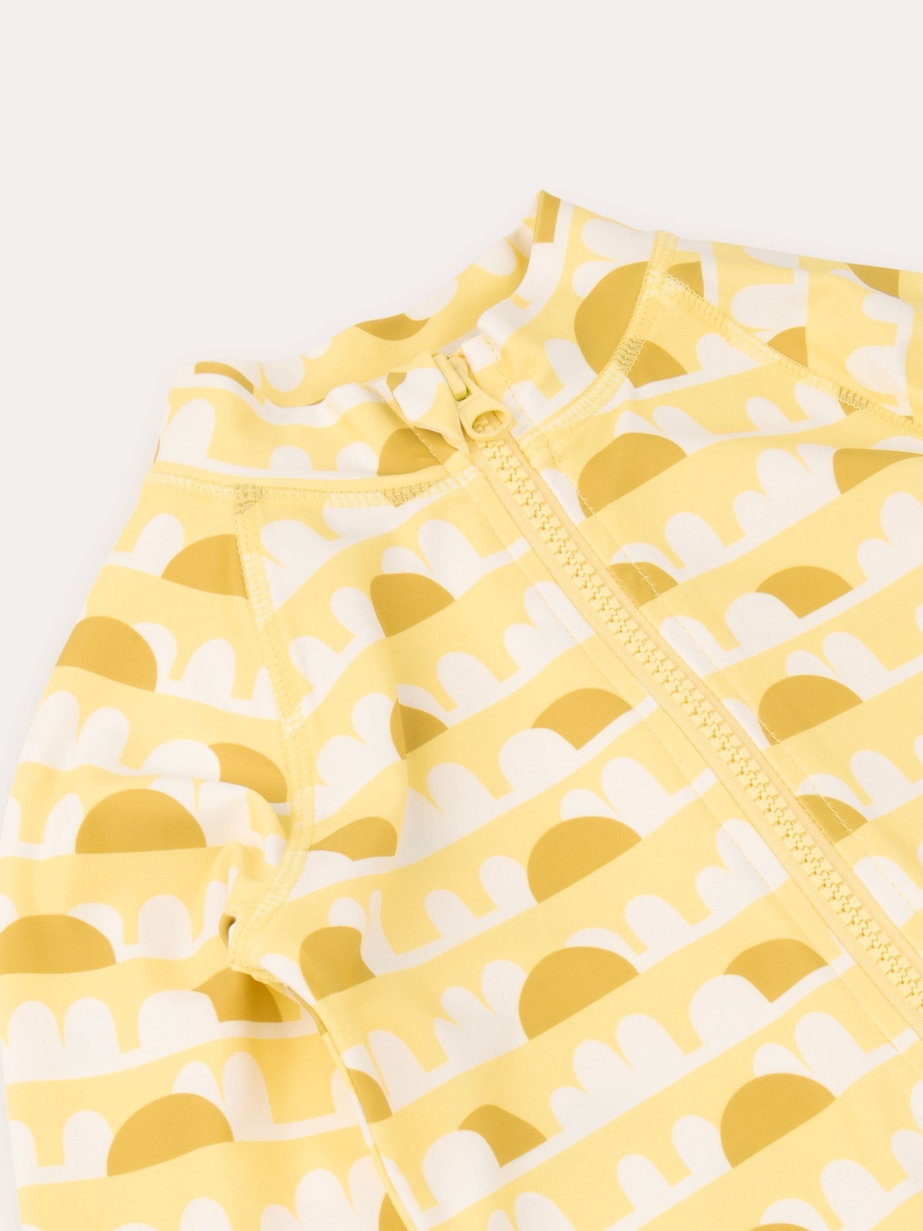 Geel - KIDLY BY MORI 3/4 Sleeve Sunsafe Suit