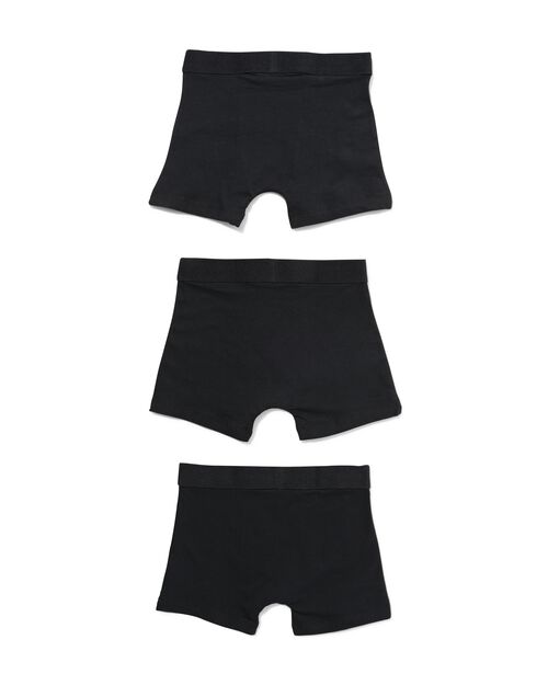 3 boxers enfant coton/stretch noir