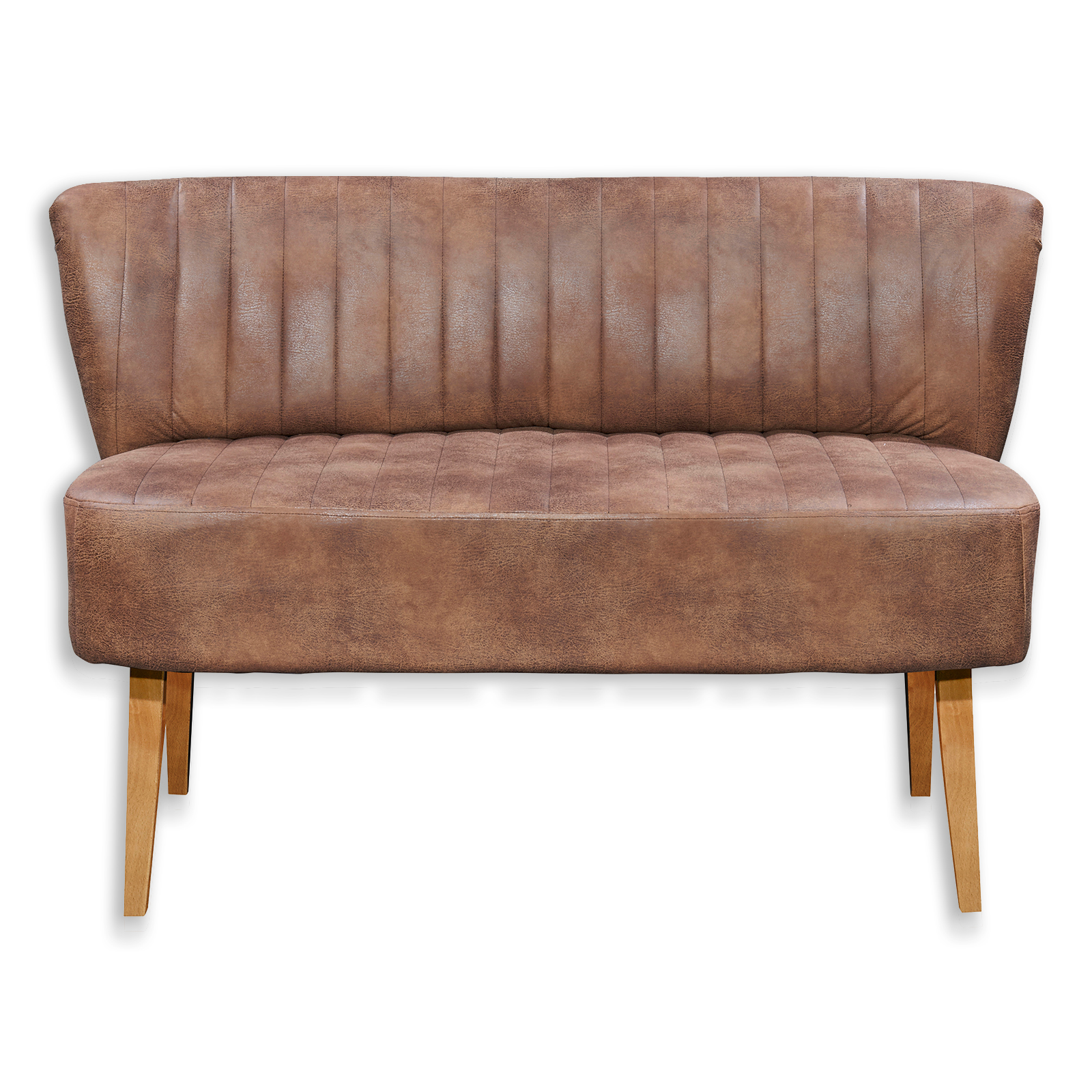 Bank - hellbraun - Massivholz - 143 cm