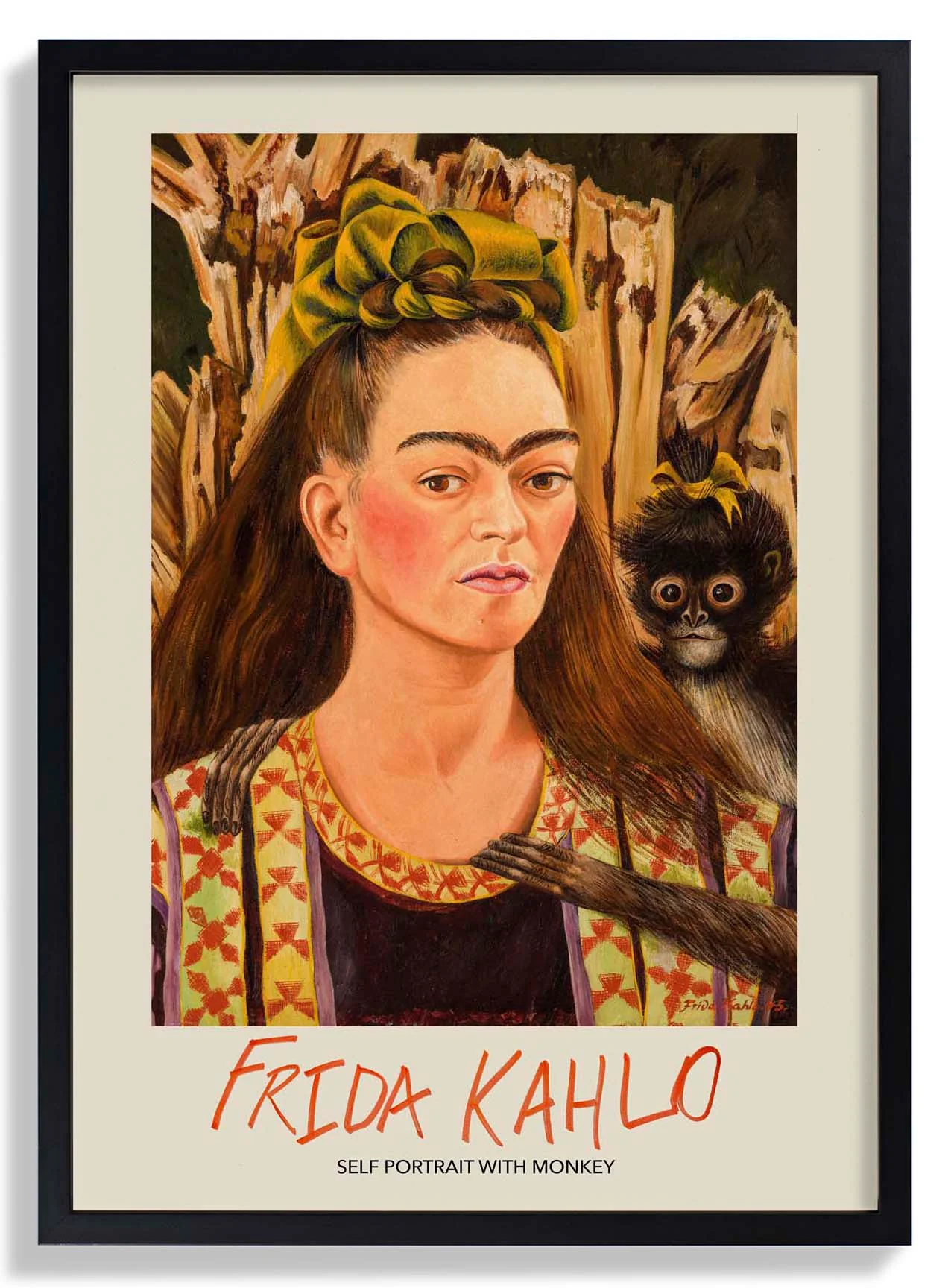 Selbstporträt mit Affe von Frida Kahlo Kunstausstellung