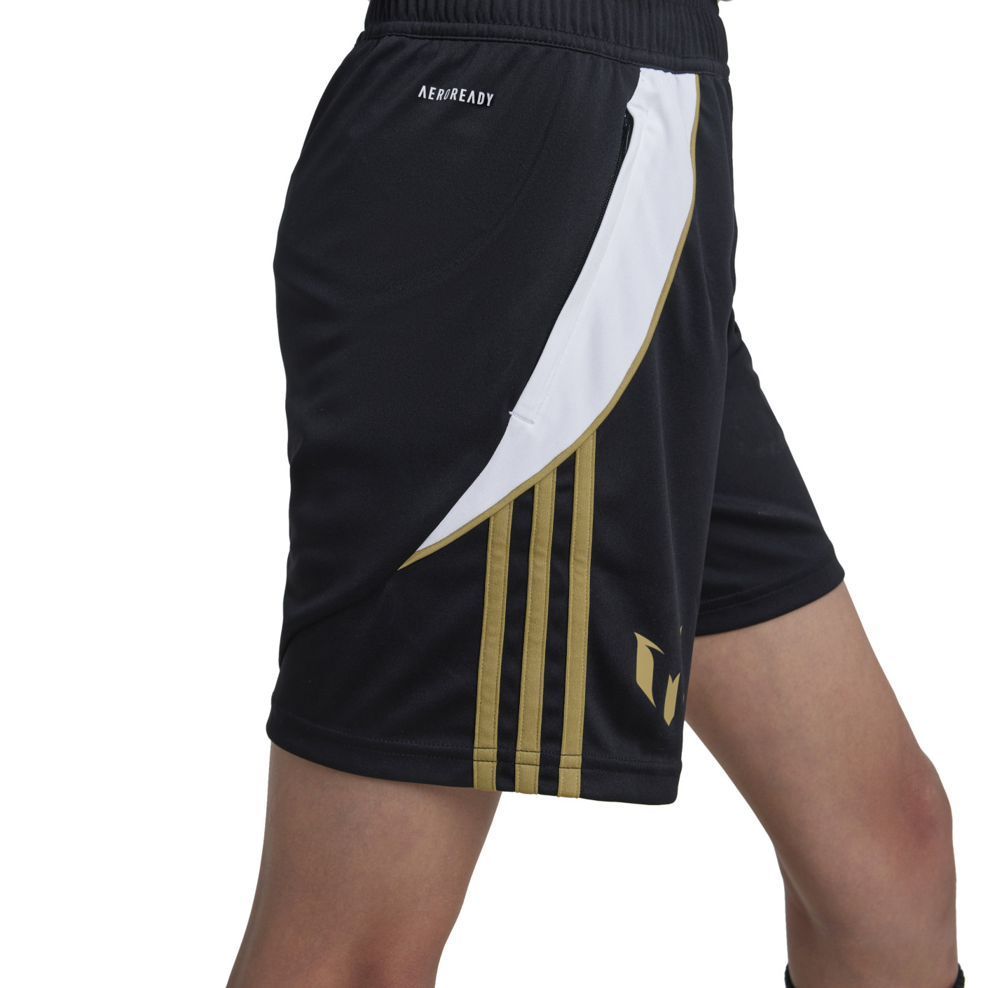 Adidas Messi Trainingsbroekje Kids Zwart Wit Goud
