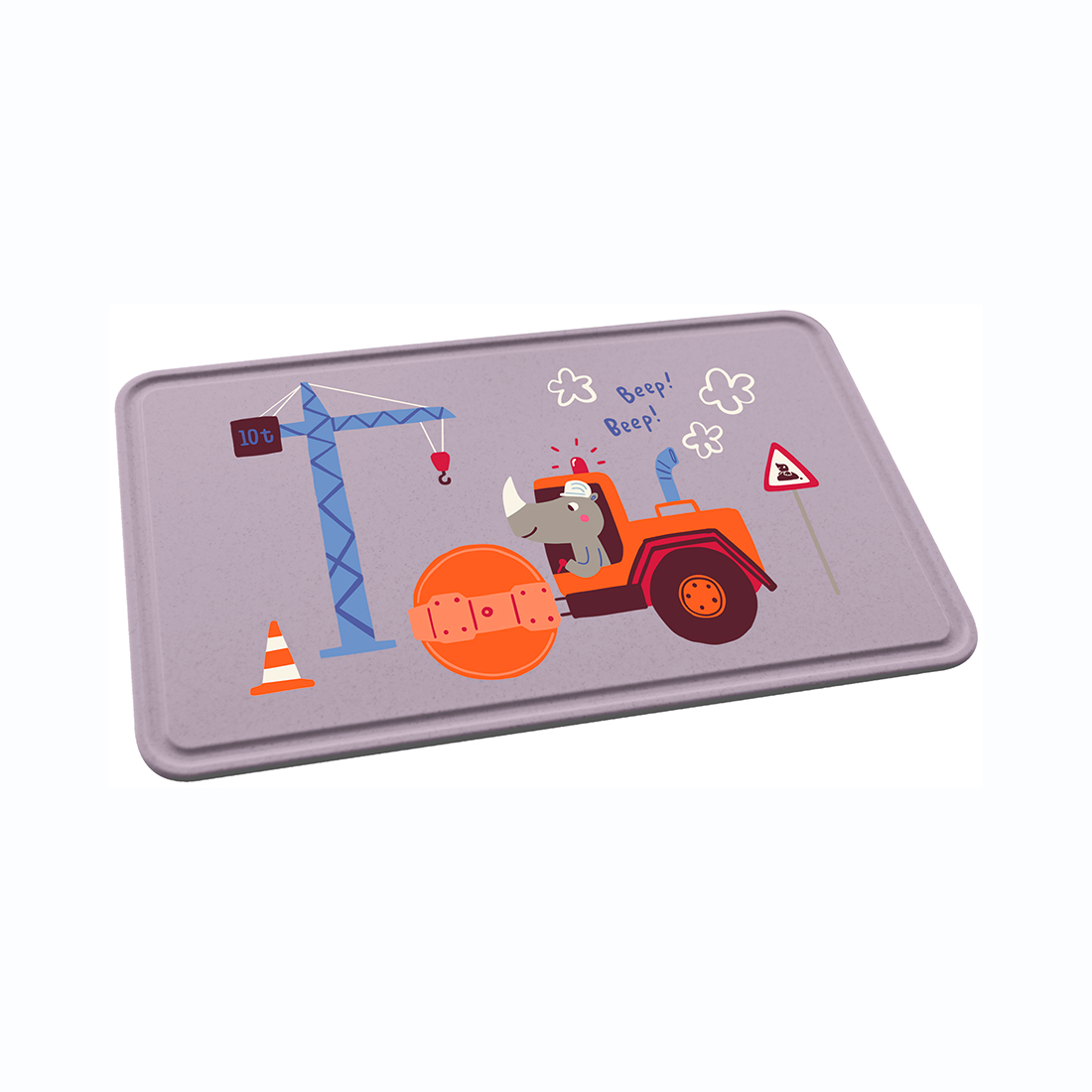Koziol Connect Board Frühstücksbrettchen für Kinder organic grey trucks