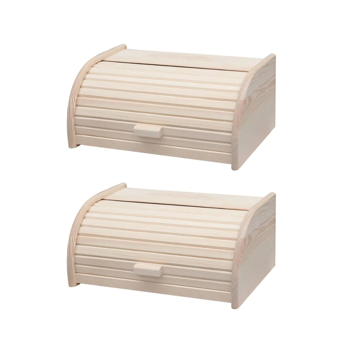 Lot de 2 huches à pain en bois Boissellerie Fackelmann