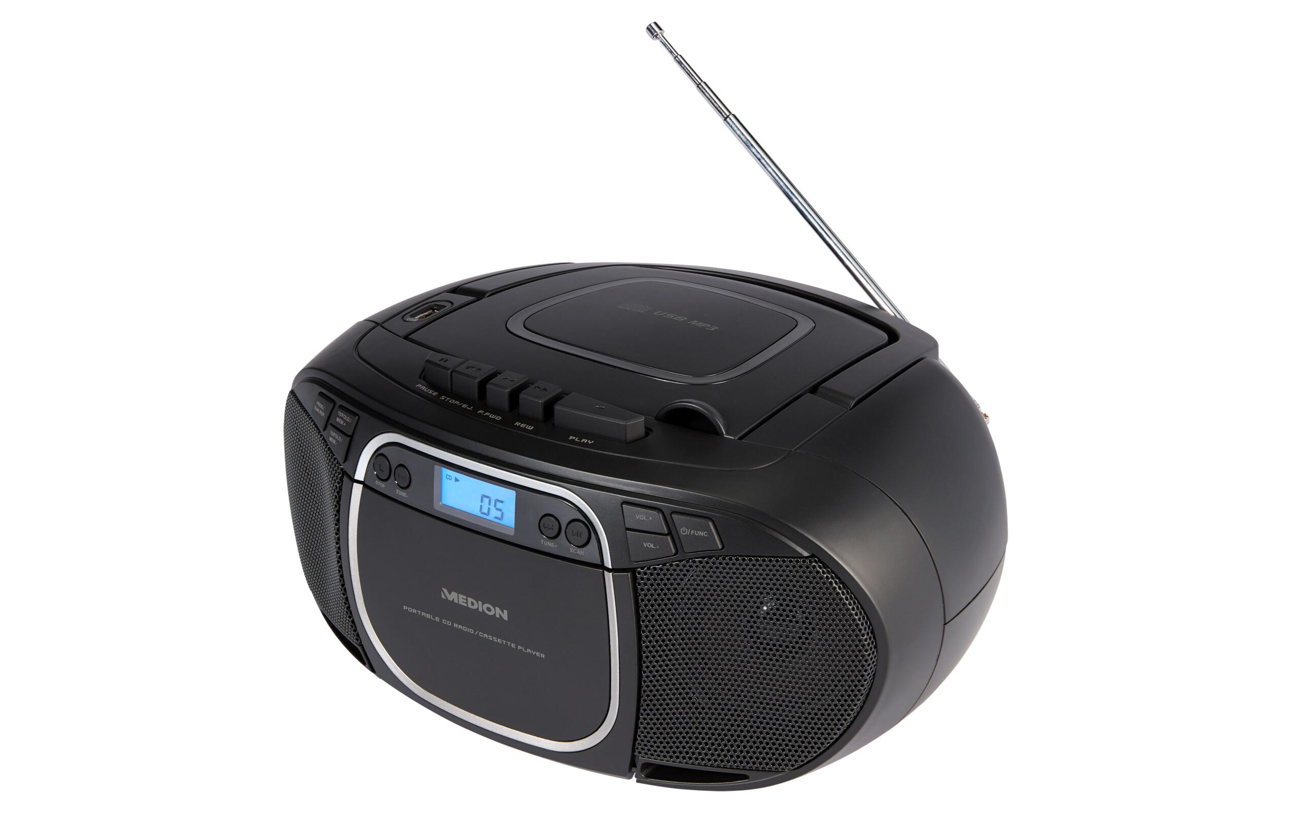 Radio/CD-Player LIFE E66476 SchwarzCD-/MP3-/Kassettenspieler