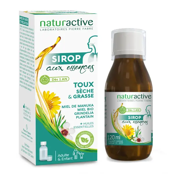 Naturactive GAE Sirop aux Essences Toux sèche et grasse dès 1 an 120ml