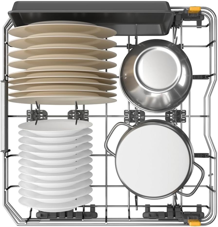 Bauknecht B7U HS51 X Unterbau-Geschirrspüler/60 CM/15 Maßgedecke/PowerClean Pro-Effektive Hochdruckdüsen/Natural Dry-Automatische Türoffnung-Bessere Trocknung/MaxiSpace-Mehr Innenraum