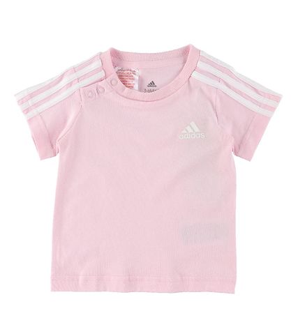 adidas Performance S?t - T-shirt/Shorts - Coral Pink/Sort