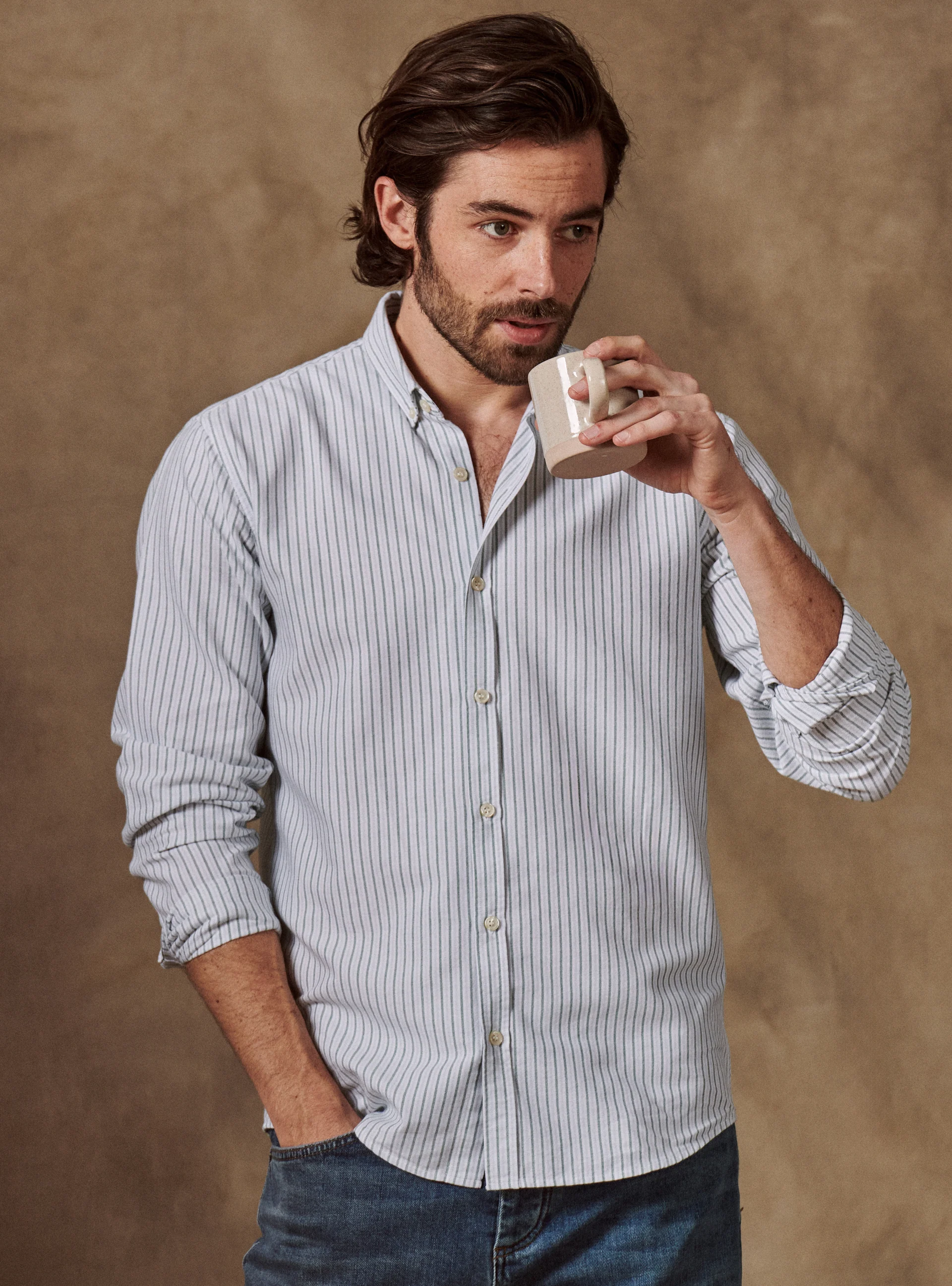 Chemise College Meleze Givre