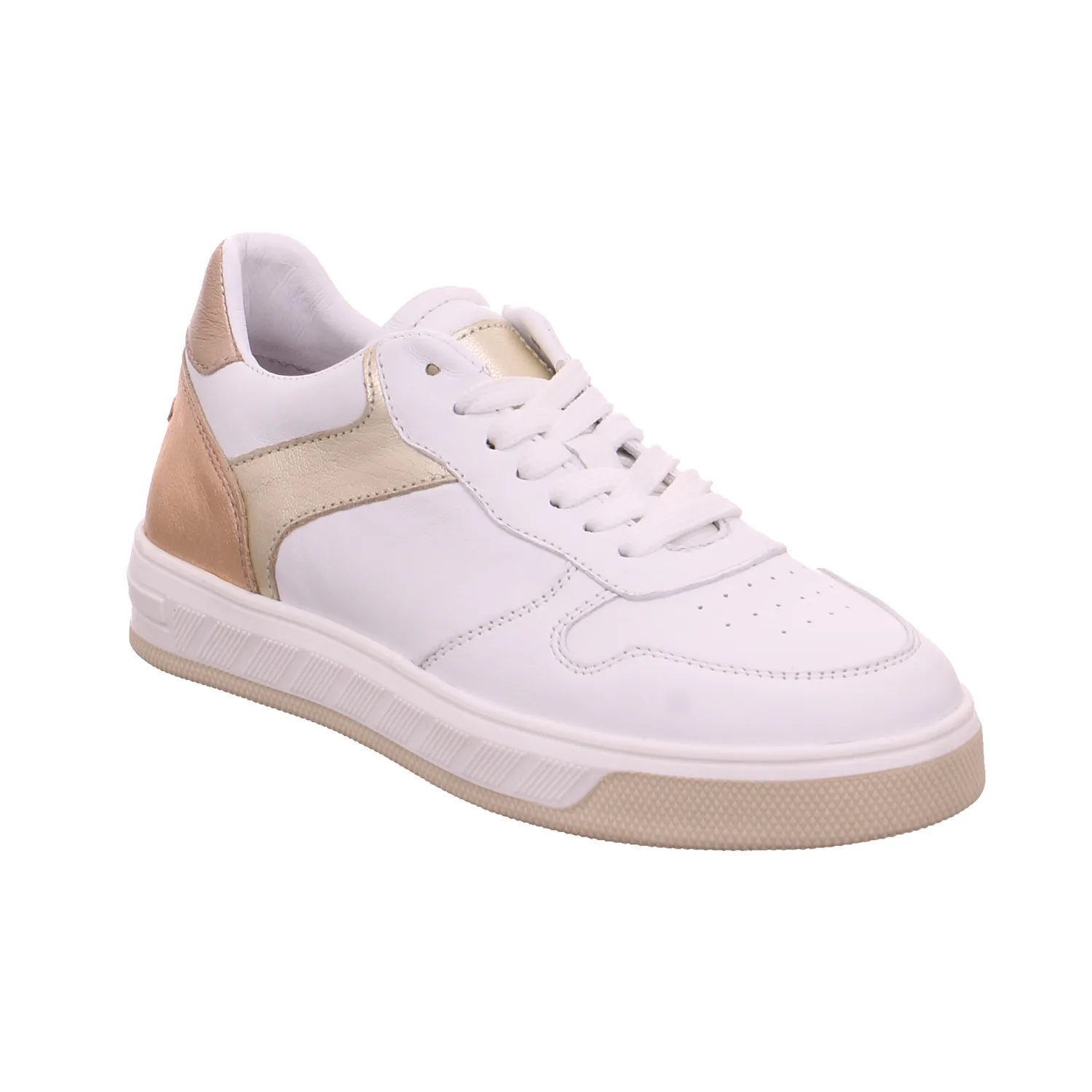 GATTINO Mädchen-Halbschuh Binder Weiss Leder  Sneaker