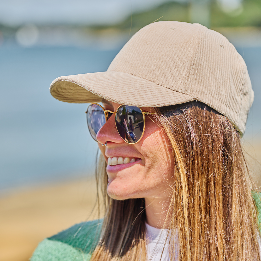 Casquette Adulte Velours Côtelé Beige