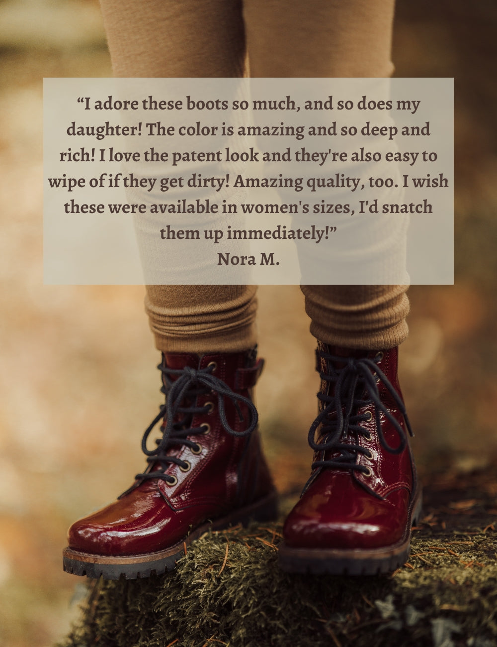 Lace-up Boot - Burgundy Patent