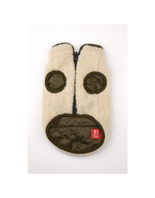 51 Degrees North Jules Coat Beige&Olijfgroen - Hondenkleding