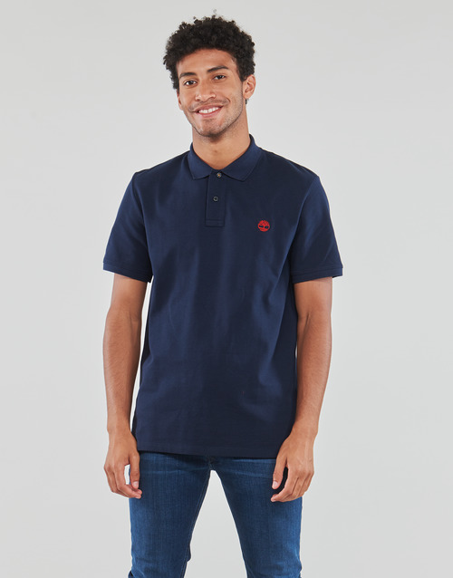 Timberland - SS MILLERS RIVER COLLAR JACQUARD POLO (SLIM) - Marine
