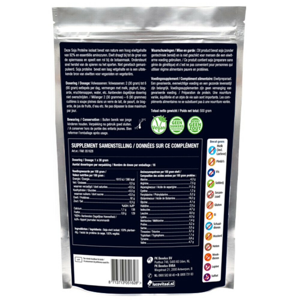 2x Lucovitaal Premium Proteïne Puur500 gr