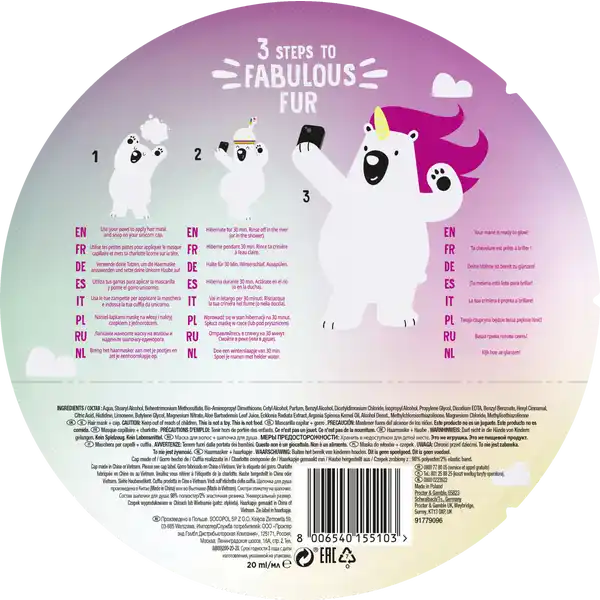 Unicorn Hair Mask + Cap