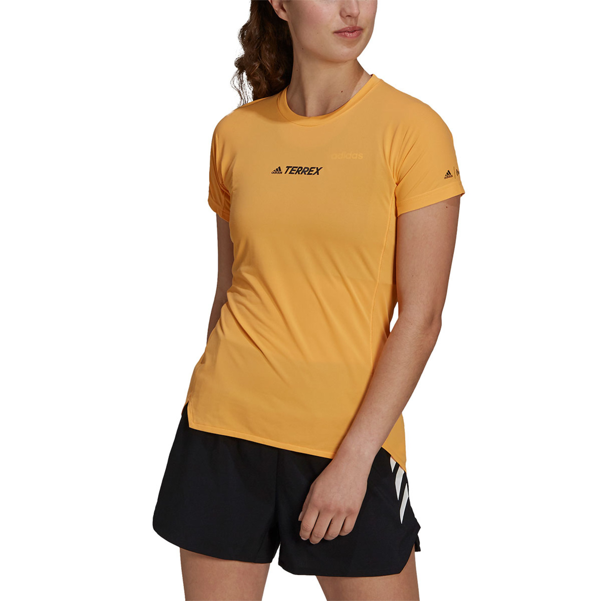 adidas Hazora Agravic Trail Hardloopshirt Korte Mouwen Oranje Dames