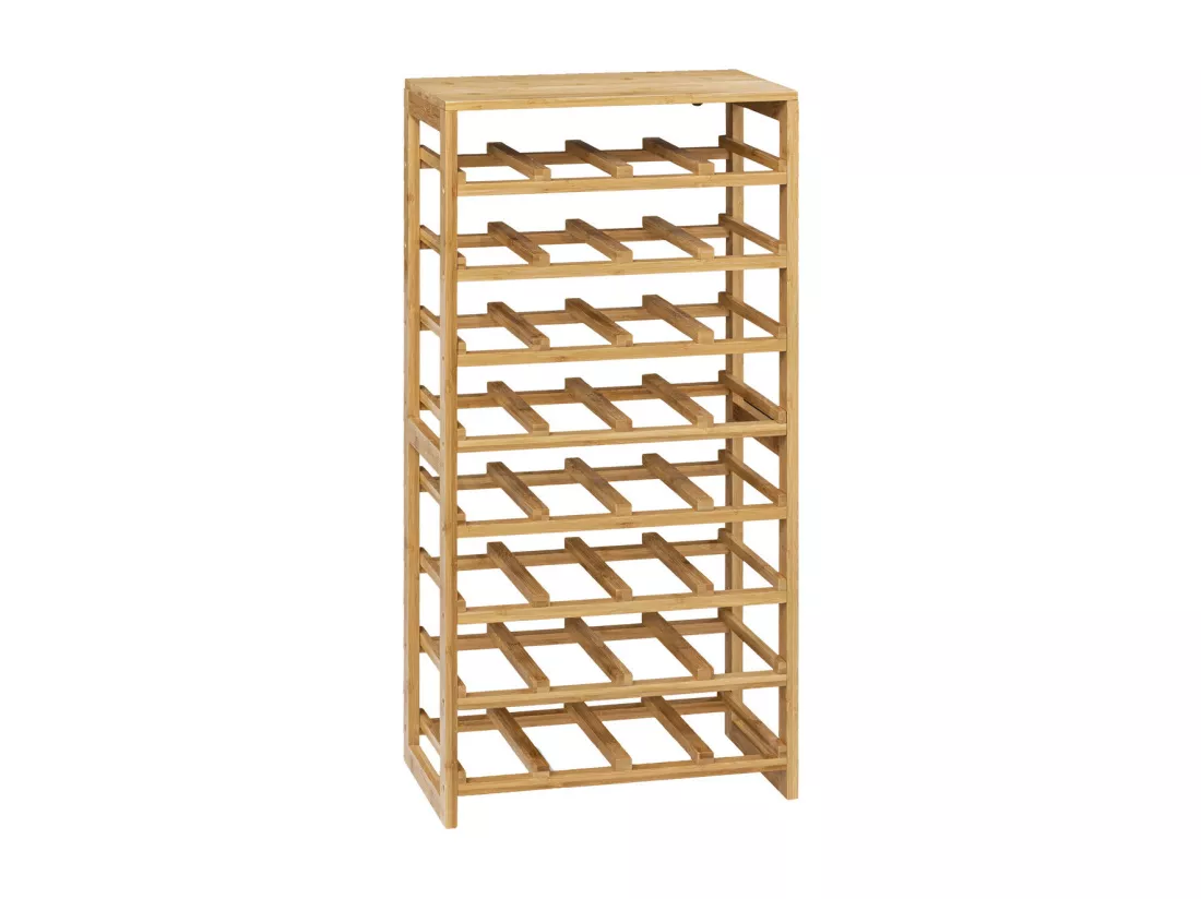 Range Bouteilles en Bambou capacité 32 Bouteilles H 89 cm
