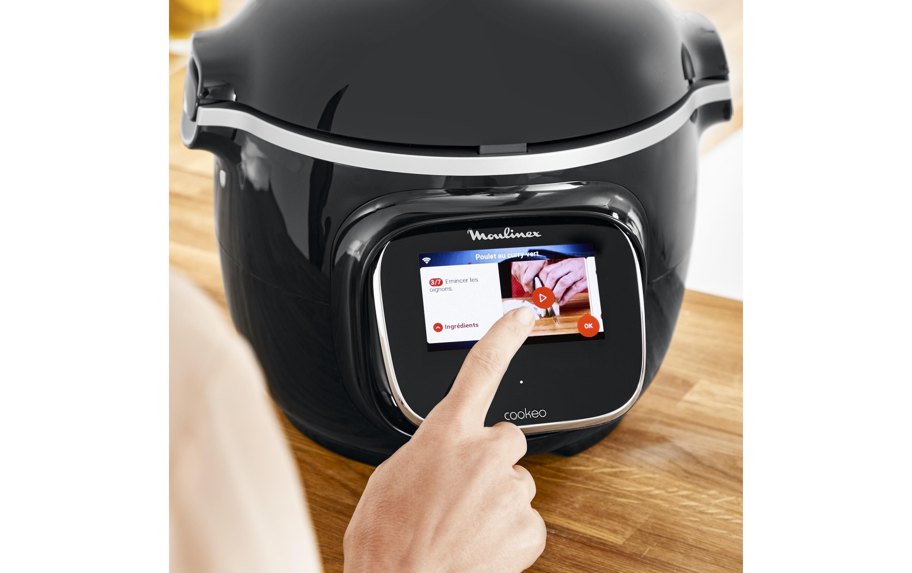 Küchenmaschine Cookeo Touch CE9028CH Schwarz<br>Smarter Multikocher mit 13 Kochprogrammen