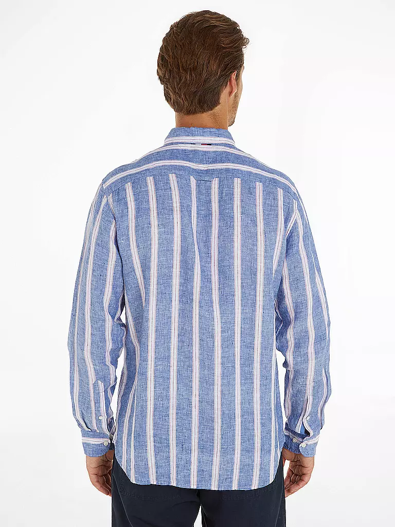 TOMMY HILFIGER Leinenhemd Slim Fit  hellblau