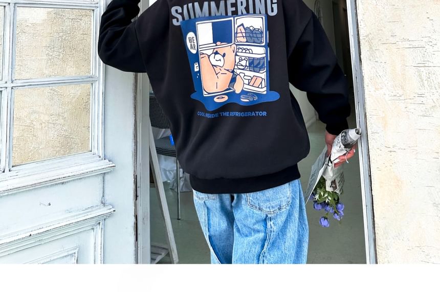 SeoulPop - Losse sweatshirt met berenprint