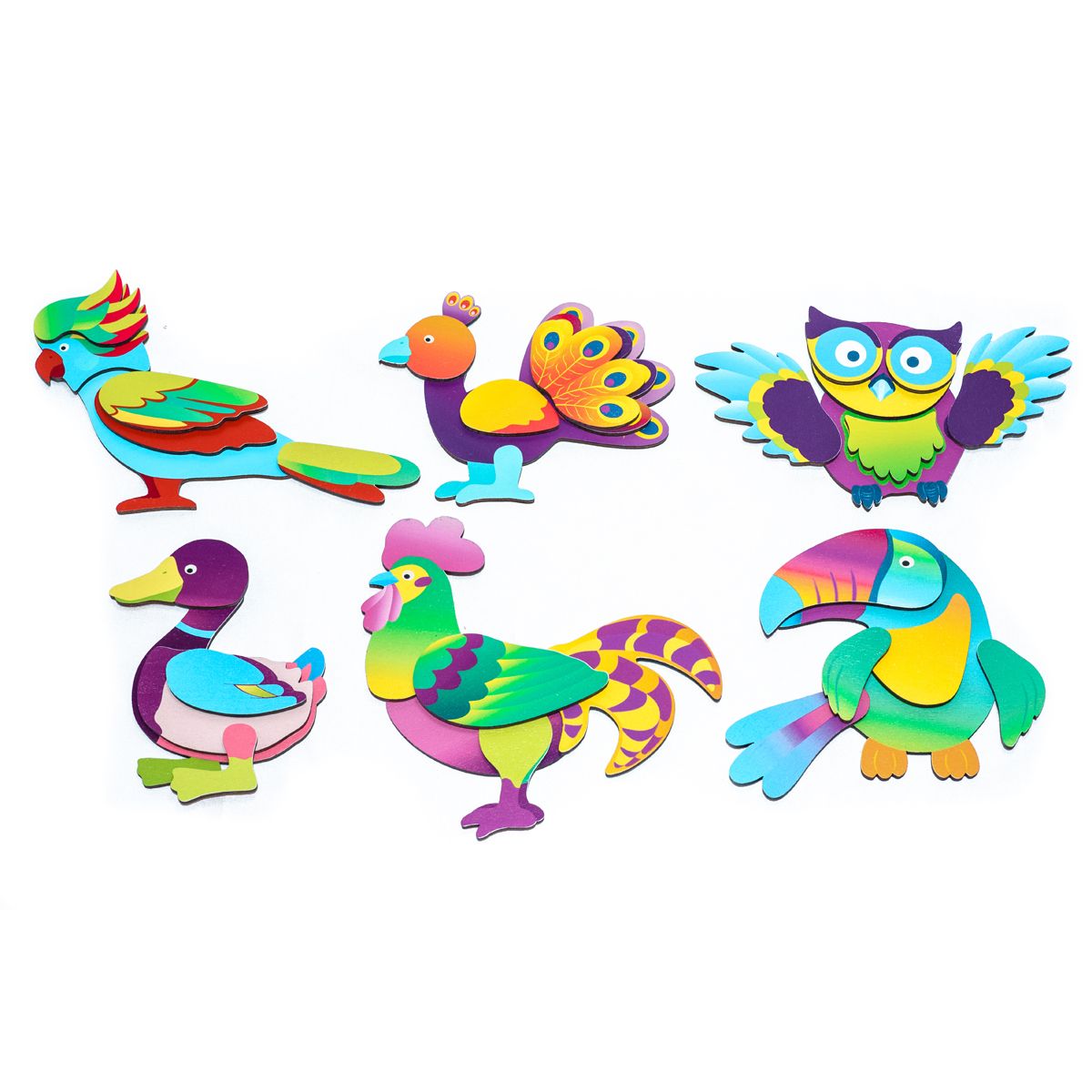 EDUPLAY Magnetpuzzle Vögel