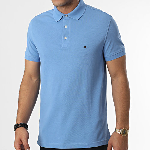 Polo Manches Courtes Slim 7771 Bleu Clair